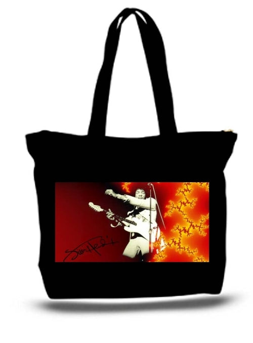 Jimi Hendrix In Concert Large Tote New Zipper Bag