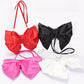 Oversize Satin Bow Convertible Clutch Swing Bag