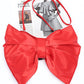 Oversize Satin Bow Convertible Clutch Swing Bag