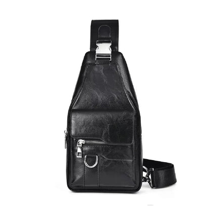 Men Cross Body Bag Sling Backpack Fashion Retro Travel Male Side