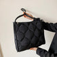 Winter Down Cotton Shoulder Bag Women Waterproof Tote Bags Soft Fluffy