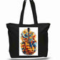 Music Guitar Art New Zipper Tote Bag