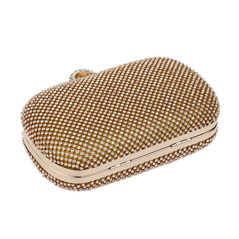 Evening Clutch Bags Diamond-Studded Evening Bag With Chain Shoulder