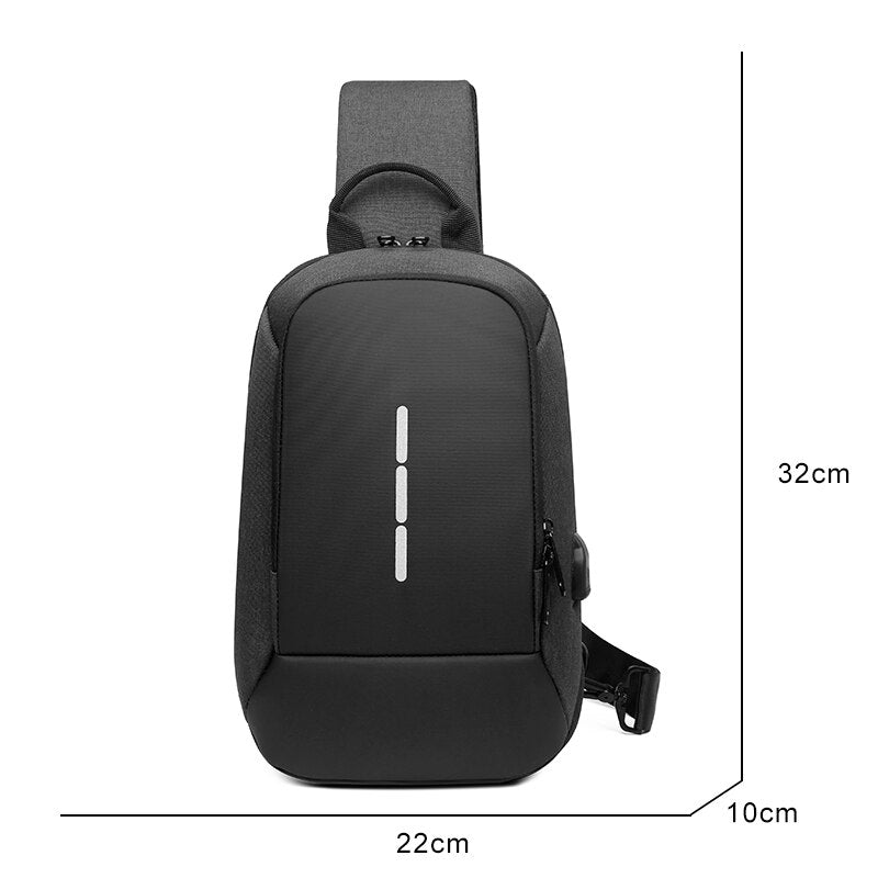 Business Crossbody Backpack For Men Multi-function Waterproof Bags