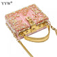 Acrylic Handbags Women 2022 Fashion Flower Shoulder Bags Evening Party