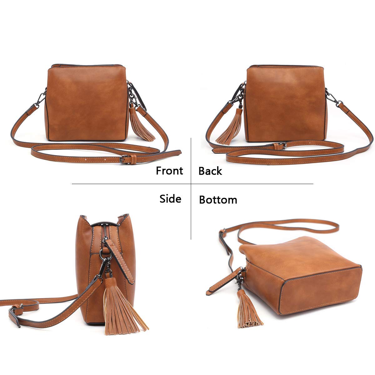 small crossbody bag triple multipockets 2658 TAN