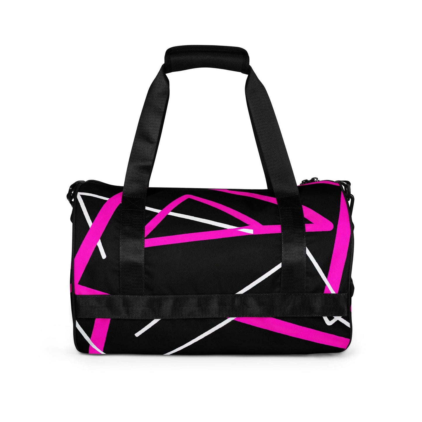 Crossbody Water-resistant Travel Bag - Black and Pink Pattern