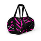 Crossbody Water-resistant Travel Bag - Black and Pink Pattern