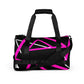 Crossbody Water-resistant Travel Bag - Black and Pink Pattern