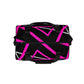 Crossbody Water-resistant Travel Bag - Black and Pink Pattern