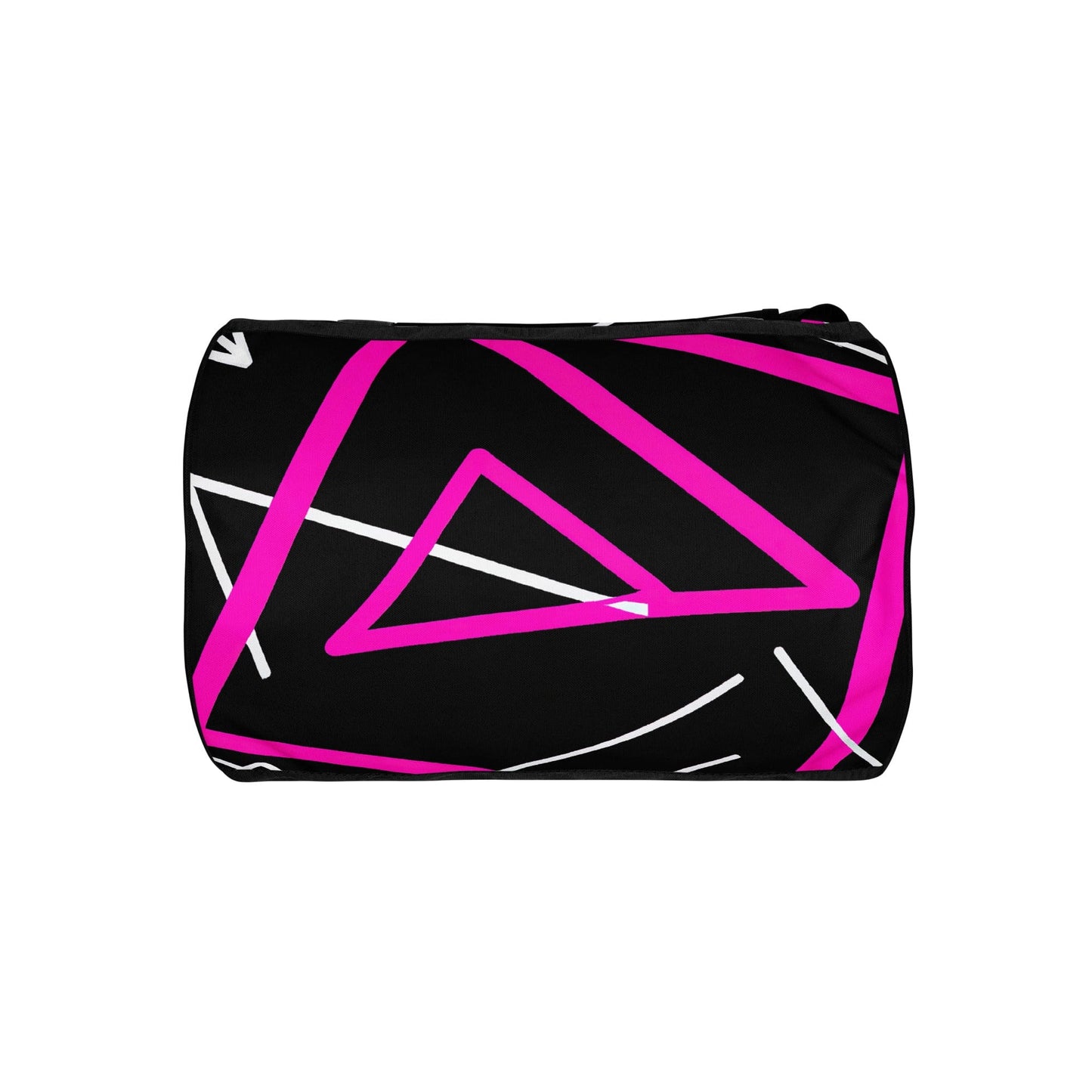 Crossbody Water-resistant Travel Bag - Black and Pink Pattern