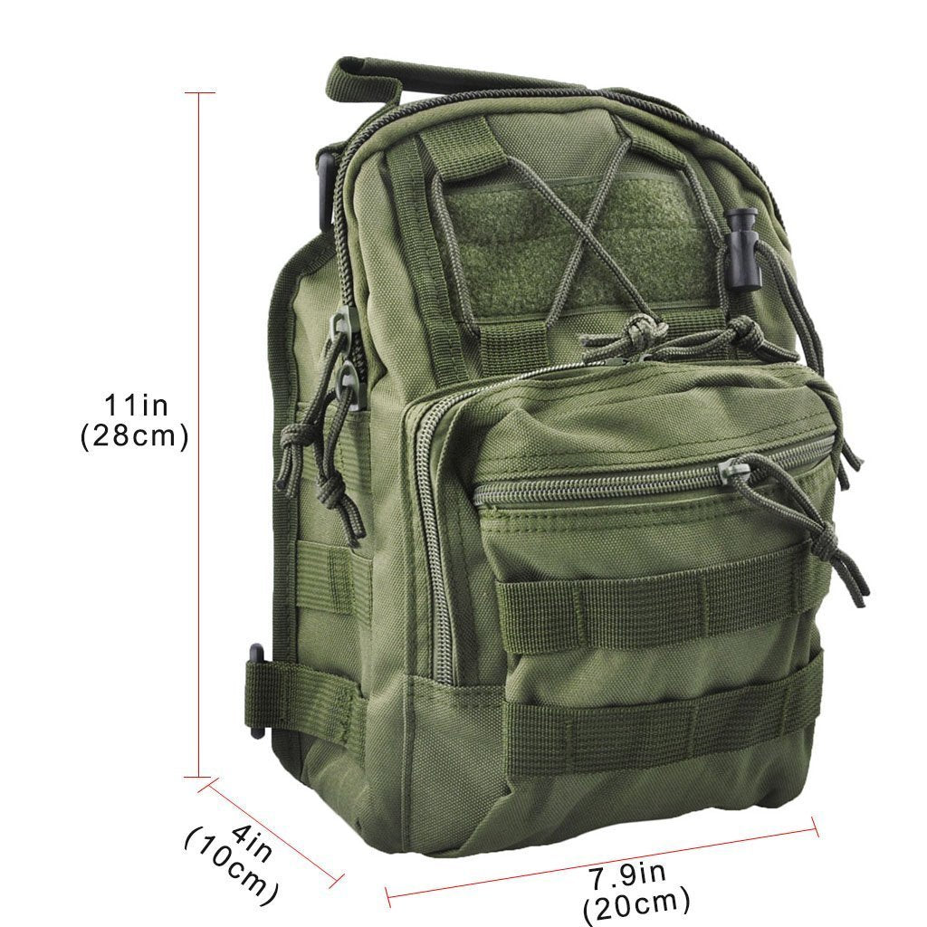 Tactical Military Sling Backpack Shoulder Bag Molle Outdoor Daypack Ba