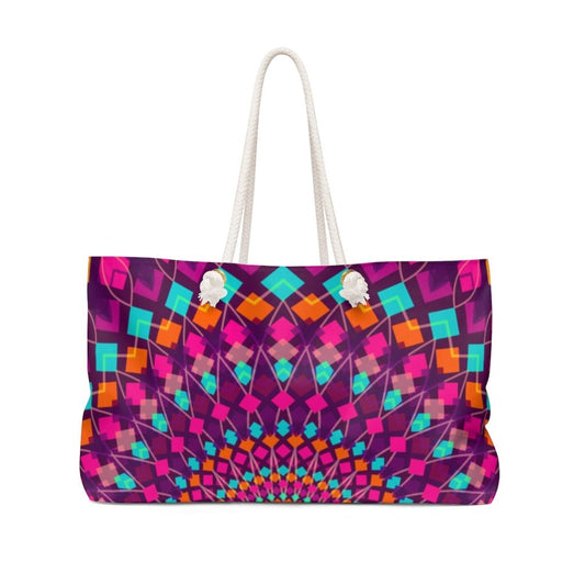 Weekender Tote Bag - Purple Kaleidoscope