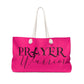 Weekender Tote Bag - Pink and Black Prayer Warrior