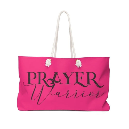 Weekender Tote Bag - Pink and Black Prayer Warrior