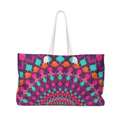 Weekender Tote Bag - Purple Kaleidoscope