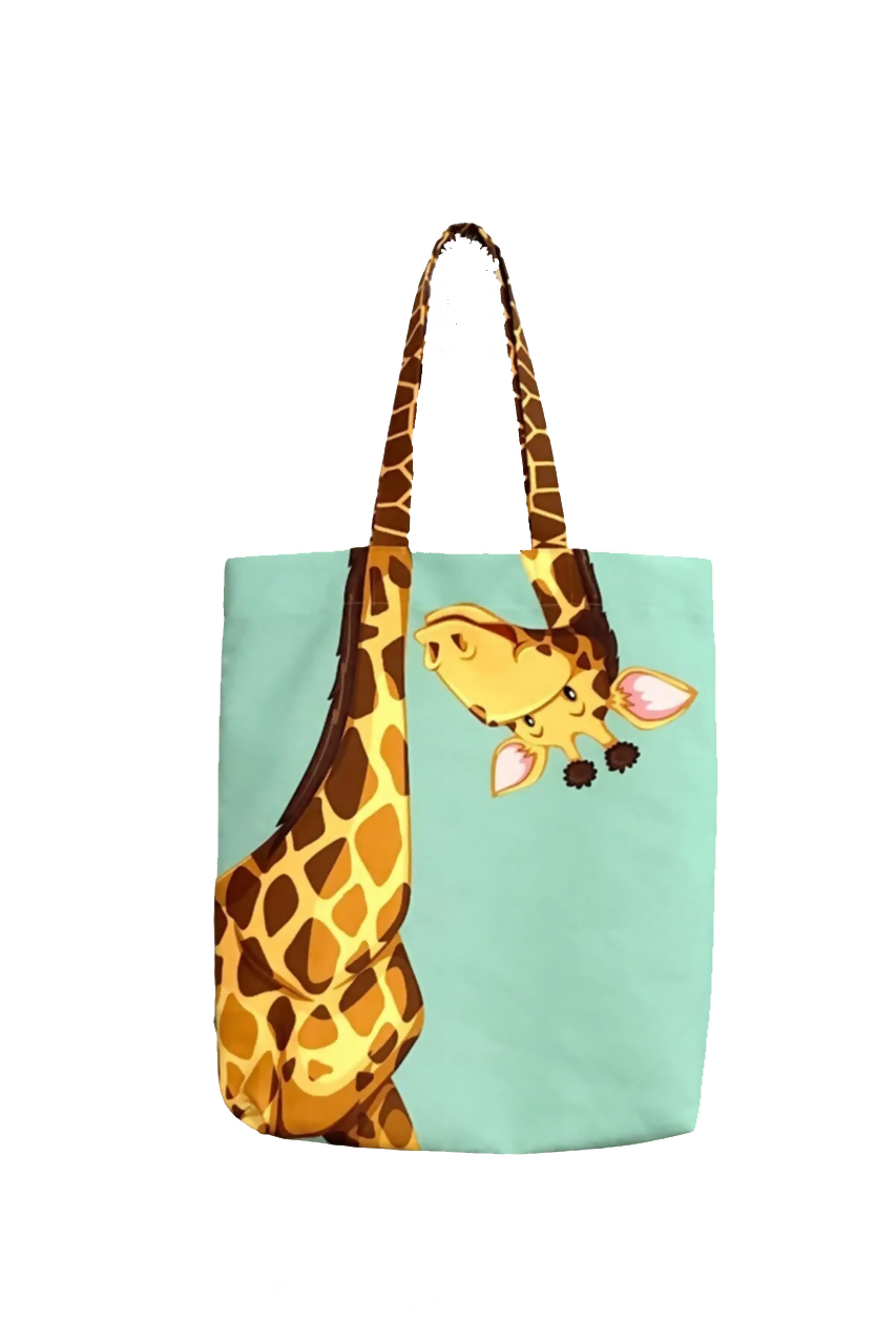 Giraffe Patterned Beach Bag